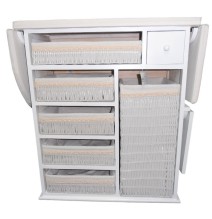 Mueble de Plancha Estoril Blanco 5 Bandejas y Cesto Grande - Organiza tu Ropa